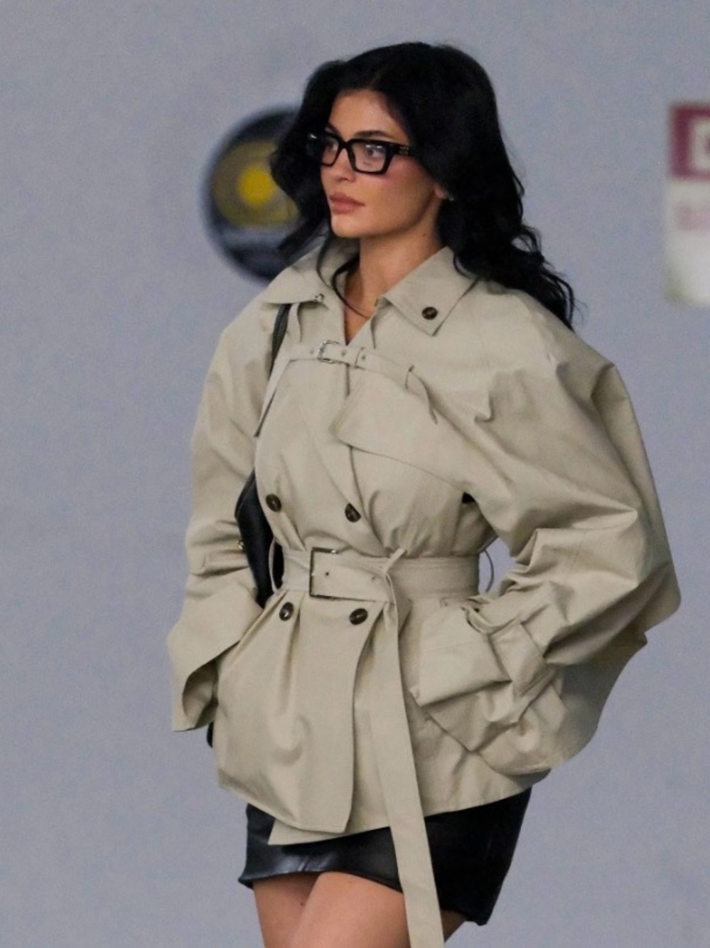 Women’s Kahaki Short Trench Coat Jacket w Belt Luxury Preppy Casual Outdoors NEW - Picture 2 of 11